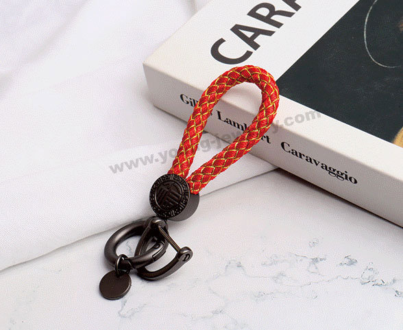 red gold dragon scale rope with alloy keychain