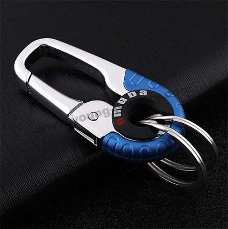 Creative Car Keychain Men and Women Waist Hanging Steel Blue Keychain