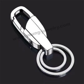 Creative Lettering Car Silver Keychain Personalized Men's Waist Hanging