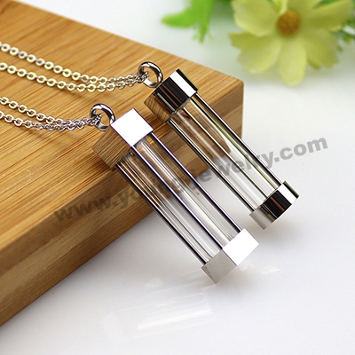 SteelSquare and Pillar Urn Memorial & Wishing Retail Pendant