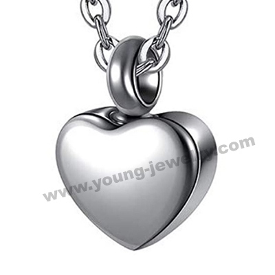 Steel Openable Pet Relative Urn Pendant Silver Necklace Perfume Bottle