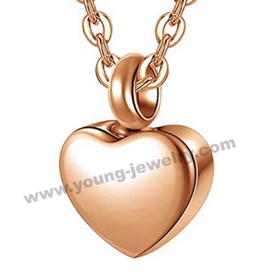 Steel Openable Pet Relative Urn Pendant Gold Necklace Perfume Bottle