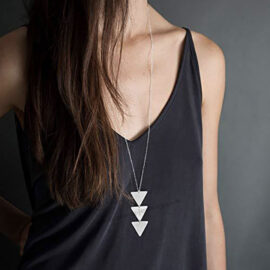 Three Triangular Exaggerated Creative Accessories Clavicle Necklace