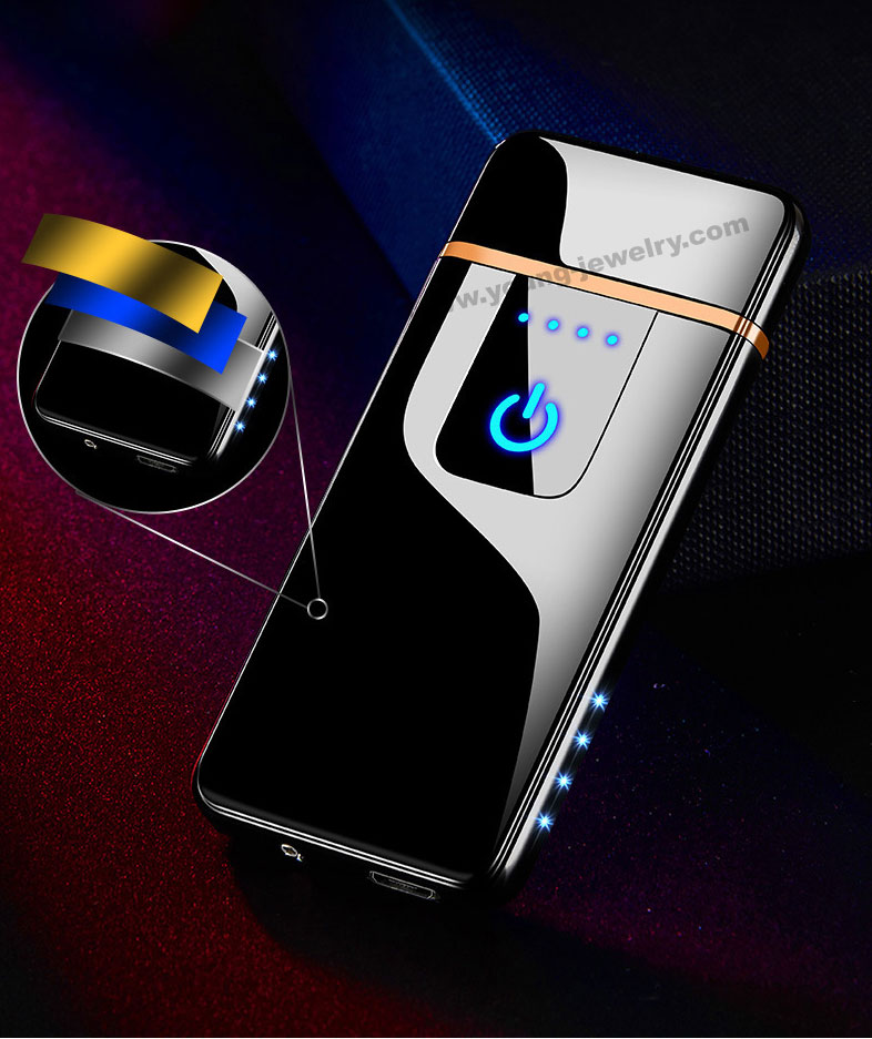 Touch fingerprint induction rechargeable lighter windproof