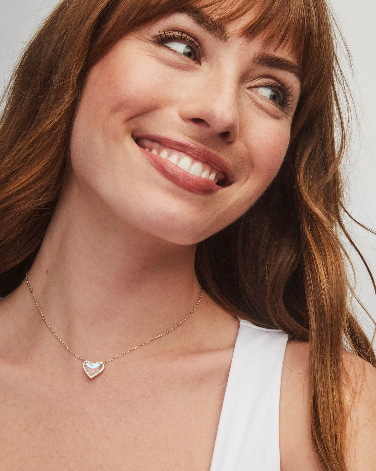 Hot Sale Love Adjustable Peach Heart Natural Stone Clavicle Necklace