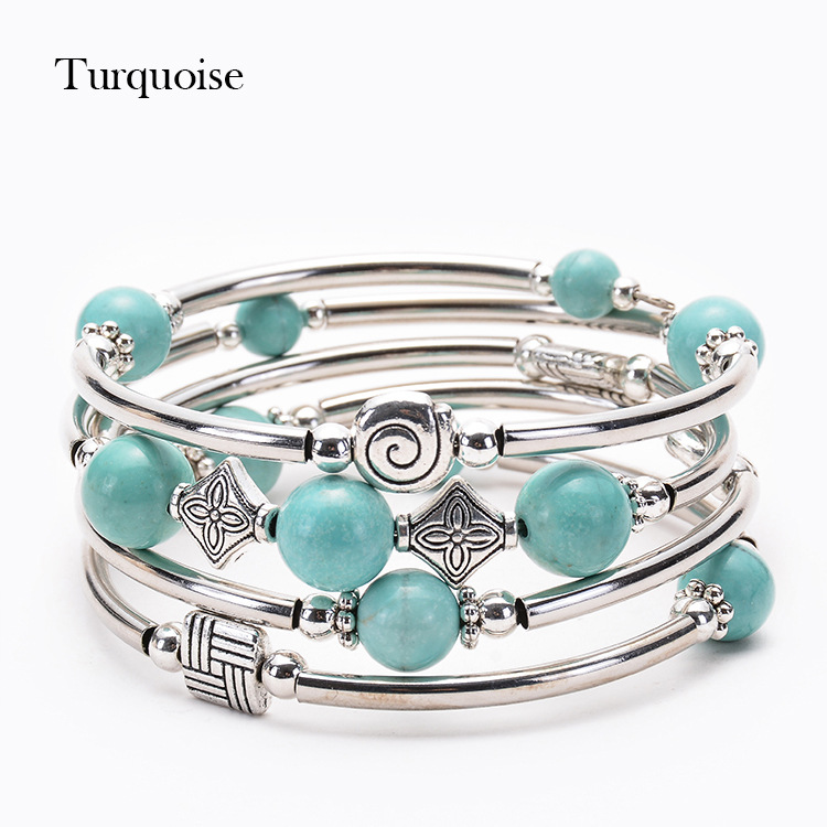 Natural multi-layer ladies fashion bracelet jewelry wholesale
