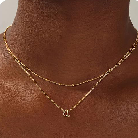 Design 26 Initials Necklace Layered Necklace Jewelry